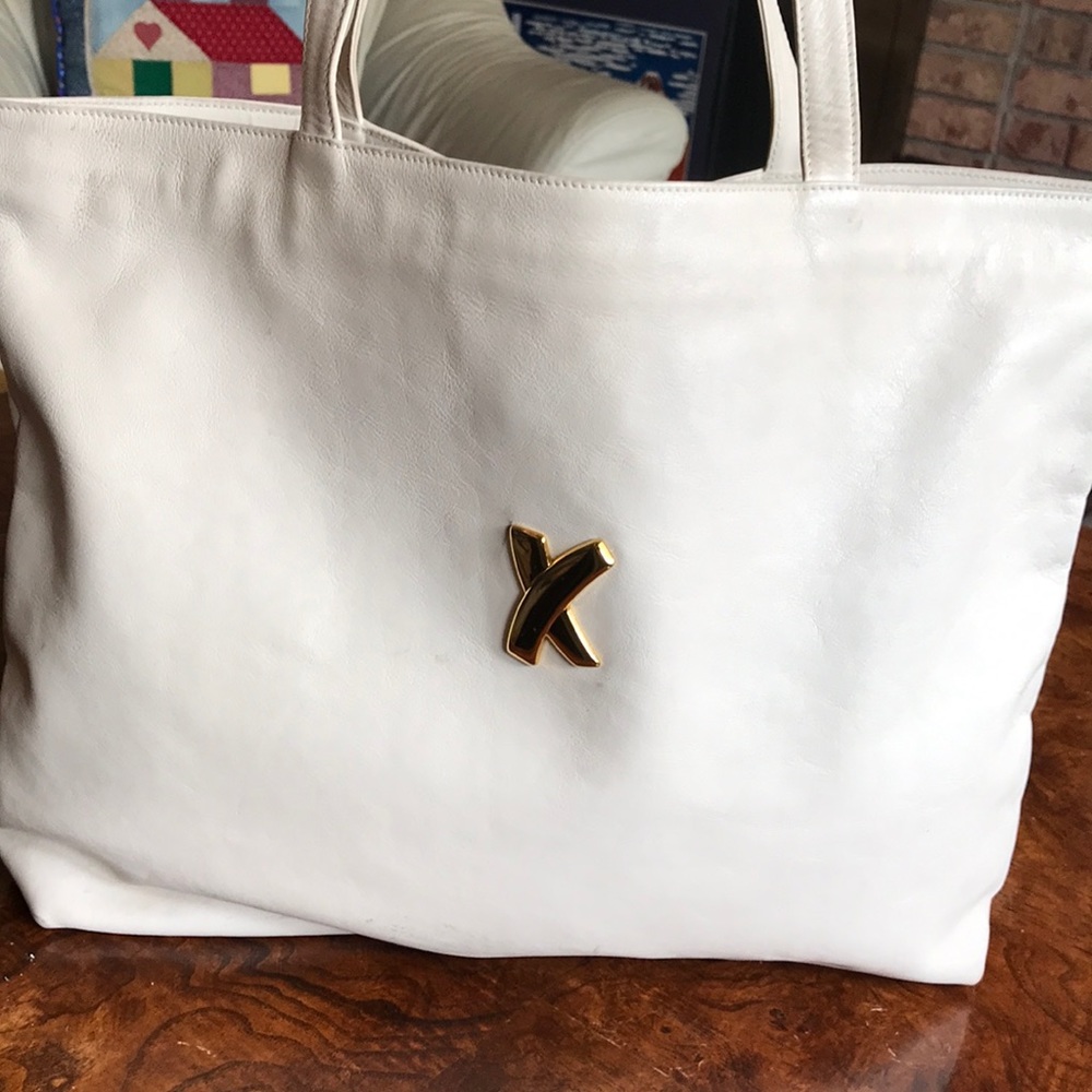 By Paloma Picasso large vintage leather tote